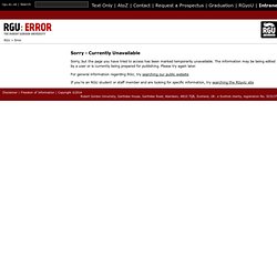 RGU: Research: Info Mgmt - Information Literacy