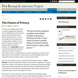The Future of Privacy