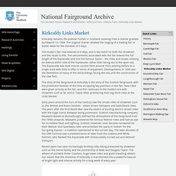Research and Articles - History of Fairs - Historic Fairs - Kirkcaldy Links Market
