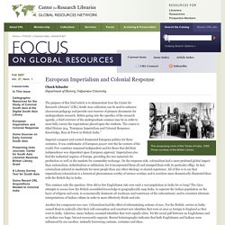 European Imperialism and Colonial Response