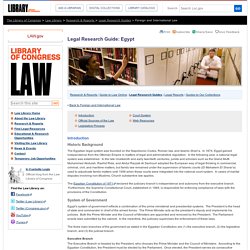 Legal Research Guide: Egypt