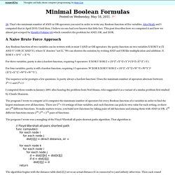 Minimal Boolean Formulas
