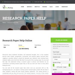 Research Paper Help Online - WritingMyEssay.com