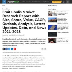 Fruit Coulis Market Research Report with Size, Share, Value, CAGR, Outlook, Analysis, Latest Updates, Data, and News 2021-2028