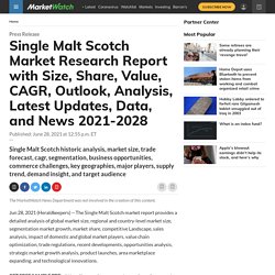 Single Malt Scotch Market Research Report with Size, Share, Value, CAGR, Outlook, Analysis, Latest Updates, Data, and News 2021-2028