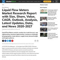 Liquid Flow Meters Market Research Report with Size, Share, Value, CAGR, Outlook, Analysis, Latest Updates, Data, and News 2020-2027