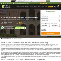 Research Paper Help : College Research Paper Writing Help in US