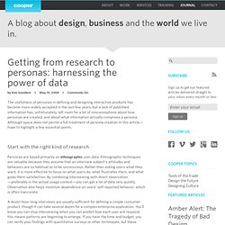 Getting from Research to Personas: Harnessing the Power ...