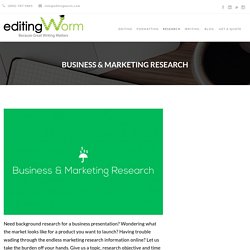 Expert Research for Business Presentations and More!