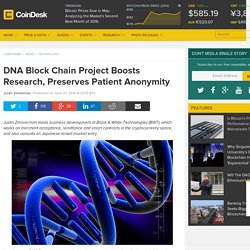 DNA Block Chain Project Boosts Research, Preserves Patient Anonimity