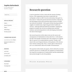 Research question – Sophie.Kaltenback