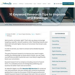 10 Keyword Research Tips to Improve SEO Rankings