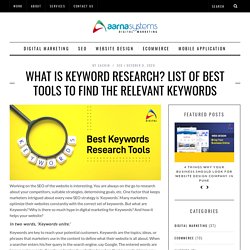 What is Keyword Research? List of best tools to find the relevant keywords