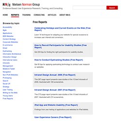 Free Research Reports by Nielsen Norman Group: User Experience Research, Training, and Consulting