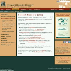 VHS: Research Resources Online