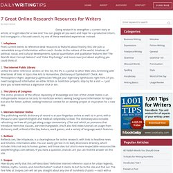 7 Great Online Research Resources for Writers