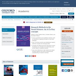 Research Methods in the Social Sciences: An A-Z of key concepts - Jean-Frédéric Morin, Christian Olsson, Ece Özlem Atikcan