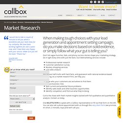 Market Research Services - Callbox