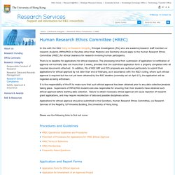 Research Services - Human Research Ethics Committee (HREC)