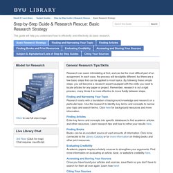 Benjamin: Basic Research Strategy - Step-by-Step Guide & Research Rescue - Subject Guides at Brigham Young University