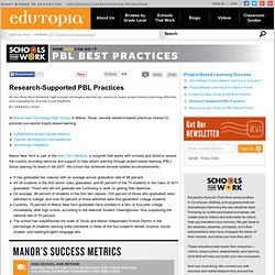 Research-Supported PBL Practices