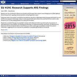 AASP 02/07/09 EU H1N1 Research Supports ARS Findings