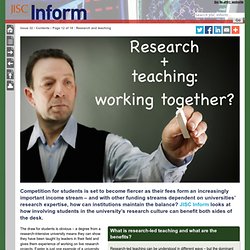 JISC Inform / Issue 32 / Research and teaching