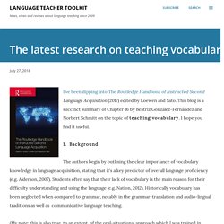 The latest research on teaching vocabulary