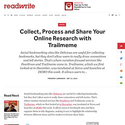 Collect, Process and Share Your Online Research with Trailmeme