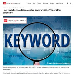 How to do keyword research for a new website? Tutorial for beginners