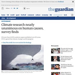 Climate research nearly unanimous on human causes, survey finds