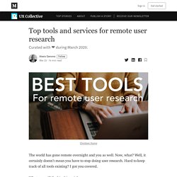 Remote user research > Top tools and services- UX Collective