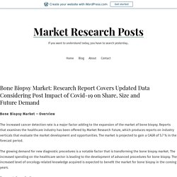 Bone Biopsy Market: Research Report Covers Updated Data Considering Post Impact of Covid-19 on Share, Size and Future Demand – Market Research Posts