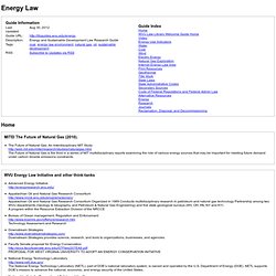Energy Law - Research Guides at West Virginia University