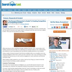 The Keyword Researcher's Guide To Creating Competitive & Compelling Content