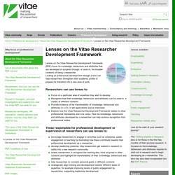 Lenses on the Vitae Researcher Development Framework
