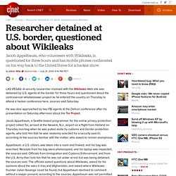 detained @ border/questioned