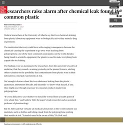 Researchers raise alarm after chemical leak found in common plastic