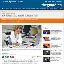 Researchers: it's time to ditch the PDF