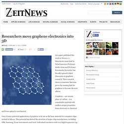 Researchers move graphene electronics into 3D