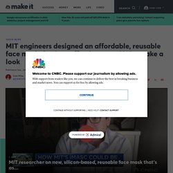 MIT researchers designed reusable N95 face mask for healthcare workers