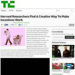 Harvard Researchers Find A Creative Way To Make Incentives Work