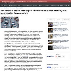 Researchers create first large-scale model of human mobility that incorporates human nature