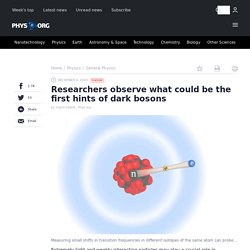 Researchers observe what could be the first hints of dark bosons