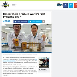 Researchers Produce World's First Probiotic Beer