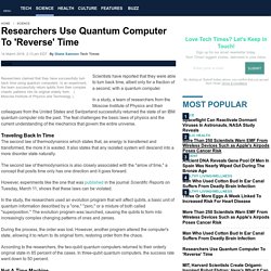 Researchers Use Quantum Computer To 'Reverse' Time