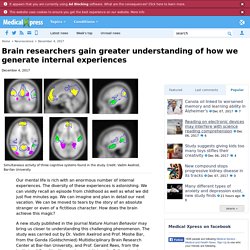 Brain researchers gain greater understanding of how we generate internal experiences