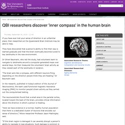 QBI researchers discover 'inner compass' in the human brain - Queensland Brain Institute (QBI) - The University of Queensland, Australia