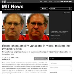 Researchers amplify variations in video, making the invisible visible