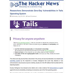 Researchers Demonstrate Zero-Day Vulnerabilities in Tails Operating System